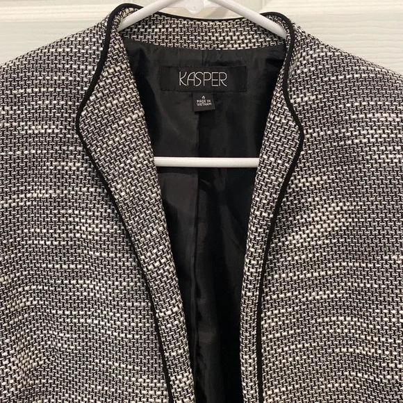 Kasper Textured Lined Womens Blazer - Picture 2 of 10